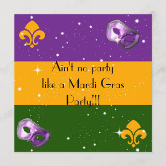 Karnevaleinladungen mit Maske und Lilie Einladung