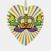 Karnevalherzkrone Keramik Ornament (Rechts)