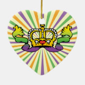 Karnevalherzkrone Keramik Ornament (Hinten)