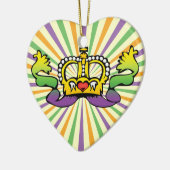 Karnevalherzkrone Keramik Ornament (Links)