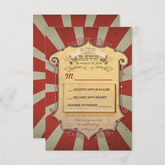 Karnevalhochzeit RSVP (Vorne/Hinten)