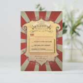 Karnevalhochzeit RSVP Karte (Stehend Vorderseite)