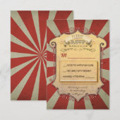 Karnevalhochzeit RSVP Karte (Vorne/Hinten)