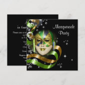 Karnevalkostümmaske PERSONIFIZIEREN Einladung (Vorne/Hinten)