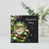 Karnevalkostümmaske PERSONIFIZIEREN Einladung (Stehend Vorderseite)