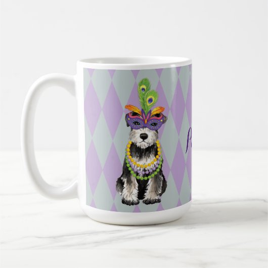 KarnevalminiSchnauzer Kaffeetasse (Links)