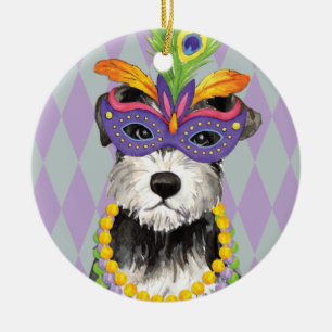 KarnevalminiSchnauzer Keramik Ornament