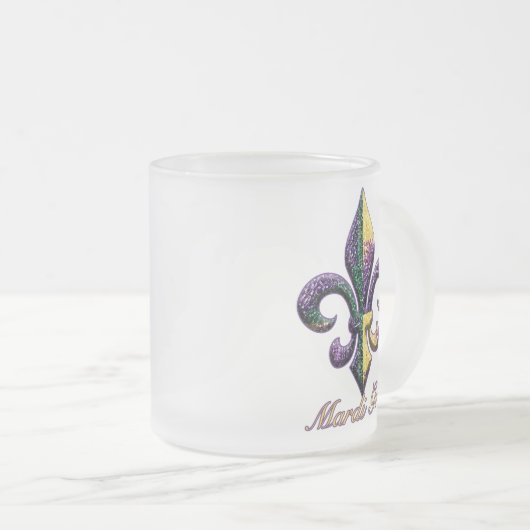 Karnevalperle Lilie 2 Mattglastasse (VorderseiteRechts)