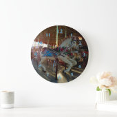 Karnevals-angemessenes Karussell Große Wanduhr (Zuhause)