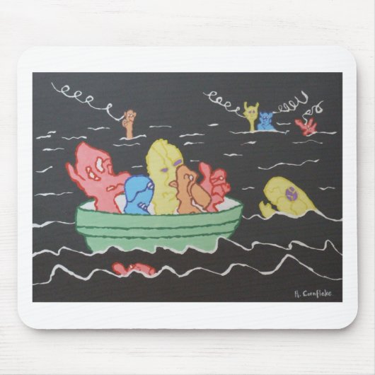 Karnevals-Boots-Fahrt Mousepad (Vorne)