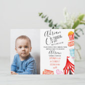 Karnevals-Foto laden niedliches Einladung (Stehend Vorderseite)