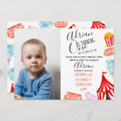 Karnevals-Foto laden niedliches Einladung (Vorne/Hinten)