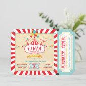 Karnevals-Geburtstags-Party Einladungen (Stehend Vorderseite)