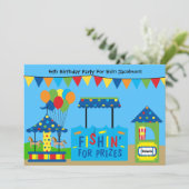 Karnevals-Thema-Geburtstags-Party Einladung (Stehend Vorderseite)