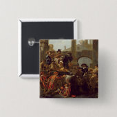 Karnevals-Zeit in Rom, 1653 (Öl auf Leinwand) Button (Vorne & Hinten)