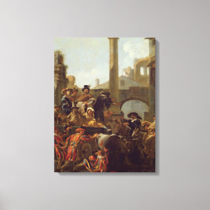 Karnevals-Zeit in Rom, 1653 (Öl auf Leinwand) Leinwanddruck