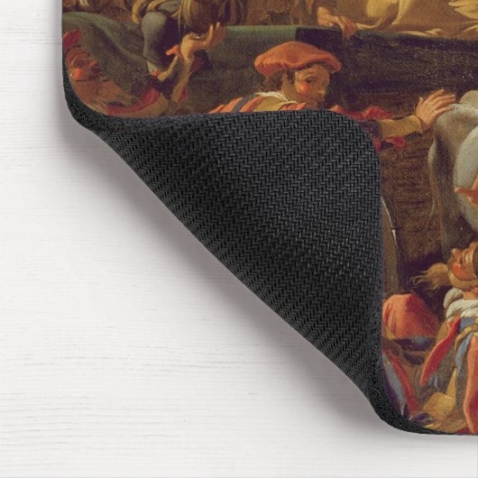 Karnevals-Zeit in Rom, 1653 (Öl auf Leinwand) Mousepad (Ecke)