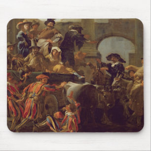 Karnevals-Zeit in Rom, 1653 (Öl auf Leinwand) Mousepad
