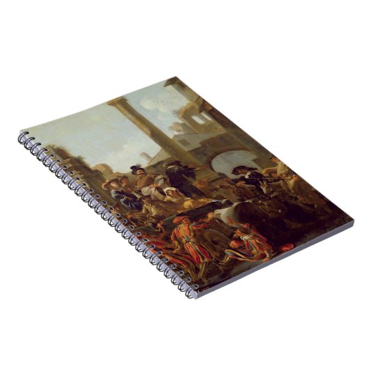 Karnevals-Zeit in Rom, 1653 (Öl auf Leinwand) Notizblock (Rechte Seite)