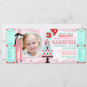 Karnevals-Zelt-Kuchen-Geburtstags-Einladungen Einladung (Vorderseite)