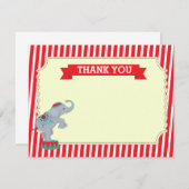 Karnevals-Zirkus danken Ihnen Mitteilungskarten (Vorne/Hinten)