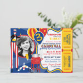 Karnevals-Zirkus-jonglierender Einladung (Stehend Vorderseite)