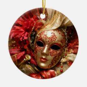Karnevalsball Feiertagsdekoration Keramik Ornament