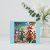 Karnevalsfarben von Aruba Feiertagspostkarte (Stehend Vorderseite)