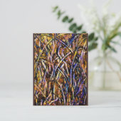 Karnevalsglas-Gras mit orangefarbenem Fungus 2005 Postkarte (Stehend Vorderseite)