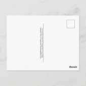 Karnevalsglas-Gras mit orangefarbenem Mangold-Pilz Postkarte (Rückseite)