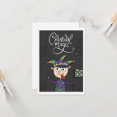 Karnevalskarte Karte (Vorderseite/Rückseite Beispiel)