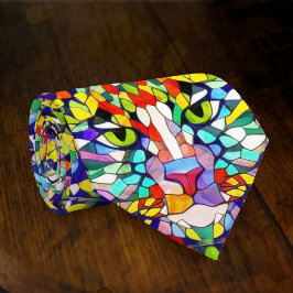 Karnevalskatze Künstlerische Tierwelt auf Party Krawatte