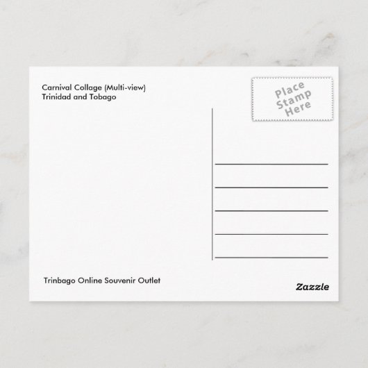 Karnevalskorb (Multi-View) Postkarte (Rückseite)