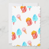 Karnevalskreis niedlicher Hand Geburtstag Einladung (Rückseite)