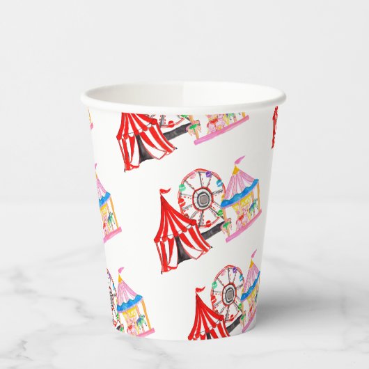 Karnevalskreis niedlicher Hand Geburtstag Pappbecher (Links)