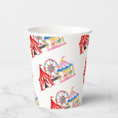 Karnevalskreis niedlicher Hand Geburtstag Pappbecher (Vorderseite)