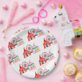 Karnevalskreis niedlicher Hand Geburtstag Pappteller (Party)