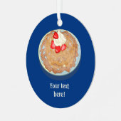 Karnevalskuchen - Leckerei Doughnut - Ihr Text Ornament Aus Metall (Vorderseite links)