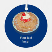 Karnevalskuchen - Leckerei Doughnut - Ihr Text Ornament Aus Metall (Vorderseite)