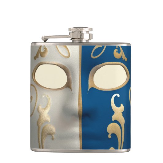 Karnevalsmaske Flachmann (Vorderseite)