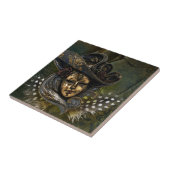 Karnevalsmaske Green Damask Tile Fliese (Seite)