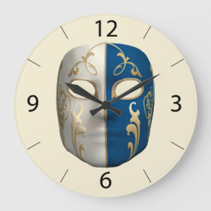 Karnevalsmaske Große Wanduhr