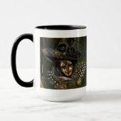 Karnevalsmaske-grüne Damaskus-Tasse Tasse (Links)