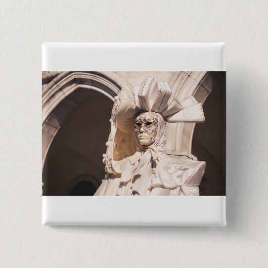 Karnevalsmaske in Venedig Button (Vorderseite)