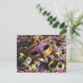 Karnevalsmaske Konfetti-Postkarte Postkarte (Stehend Vorderseite)