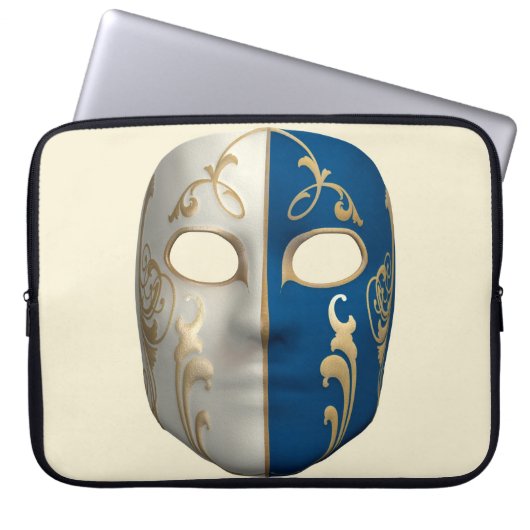 Karnevalsmaske Laptopschutzhülle (Vorderseite)
