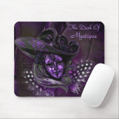 Karnevalsmaske - Lila Damask Mousepad (Mit Mouse)
