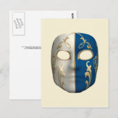 Karnevalsmaske Postkarte (Vorne/Hinten)