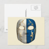 Karnevalsmaske Postkarte (Vorne/Hinten)