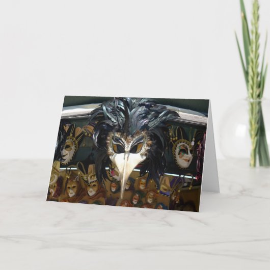 Karnevalsmaske, Venedig, Italien - Karte (Vorderseite)